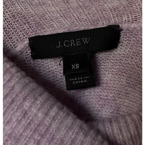 J Crew Sweater Size XS Womens Purple Side Slit Turtleneck Supersoft Yarn Knit - Picture 3 of 8